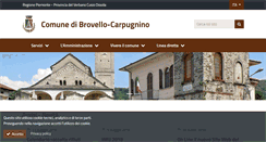 Desktop Screenshot of comune.brovellocarpugnino.vb.it